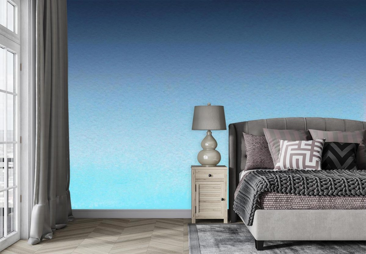 کاغذ دیواری ساده تک رنگ آبی W10012600 برای اتاق خواب