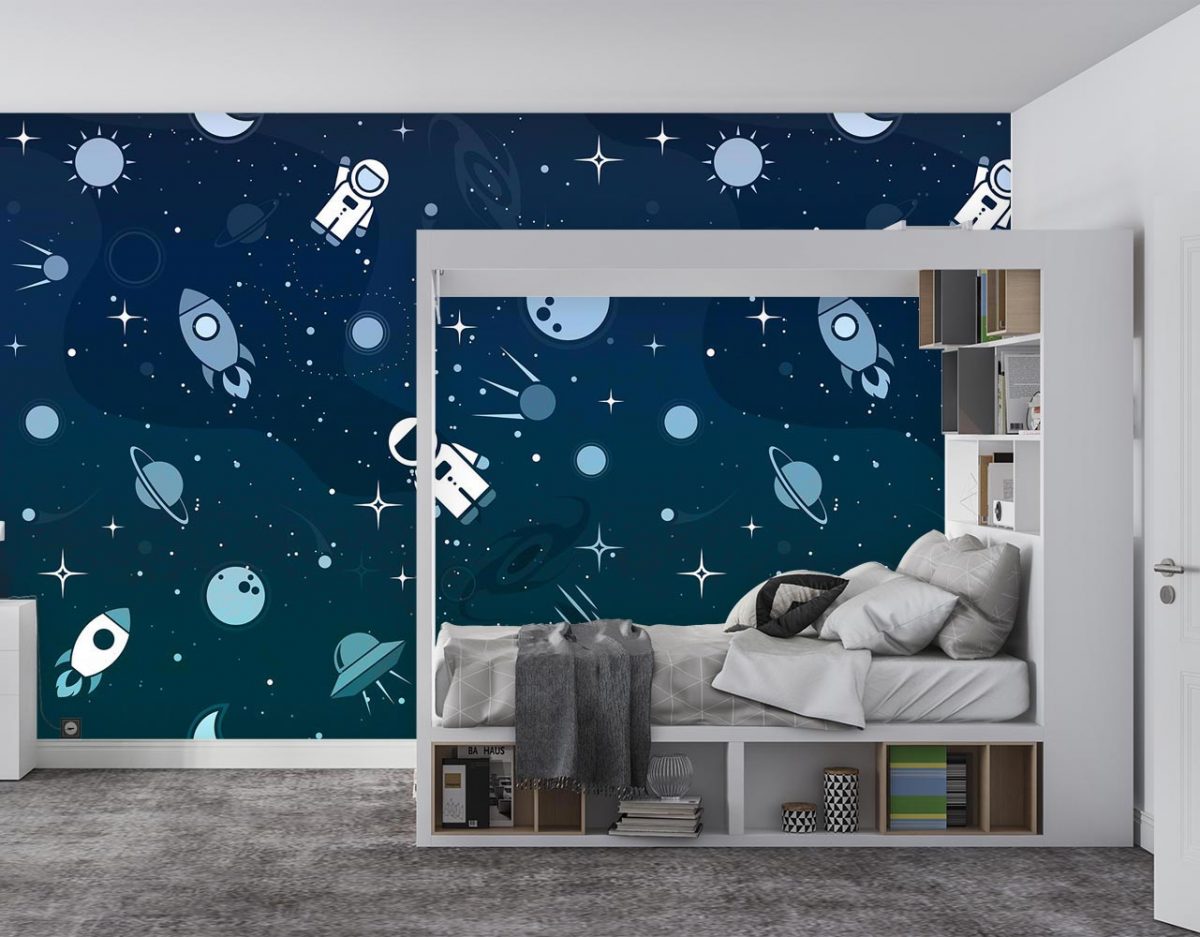 پوستر دیواری اتاق کودک کهکشان و فضا W10013600