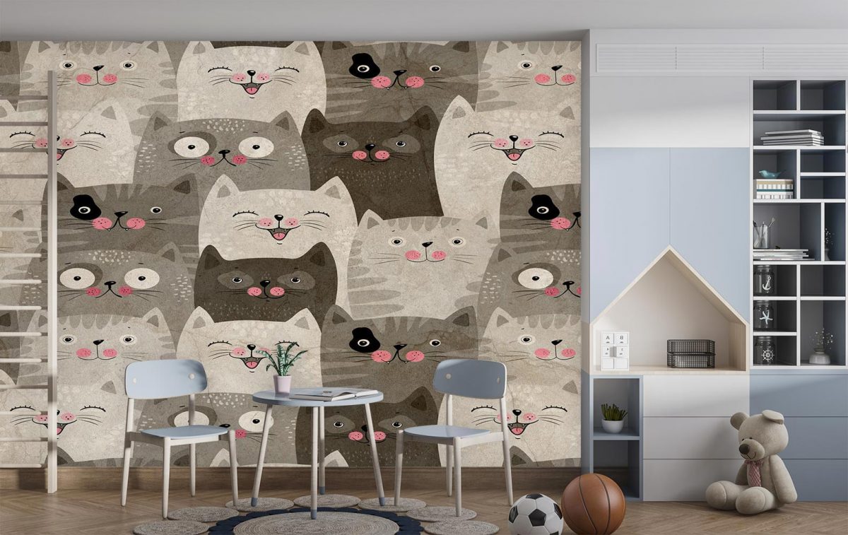 پوستر دیواری کودکانه طرح گربه W10013700