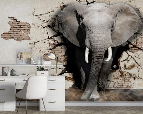 پوستر دیواری سه بعدی فیل W10016500