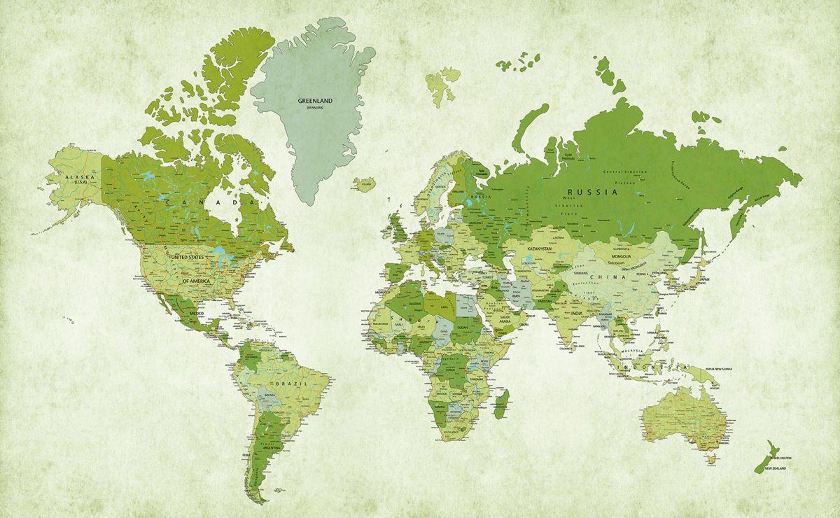 پوستر دیواری نقشه جهان W10019300
