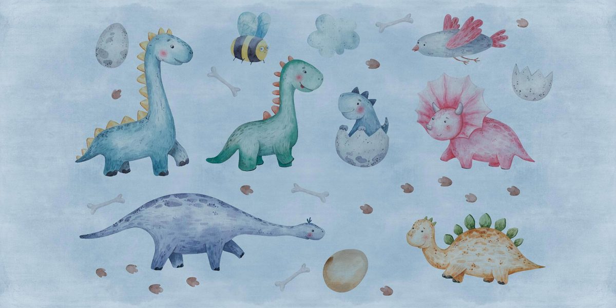 پوستر دیواری کودکانه طرح دایناسور W10020300