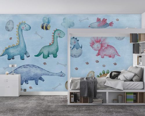 پوستر دیواری کودکانه طرح دایناسور W10020300
