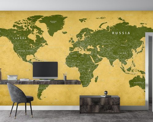 پوستر دیواری نقشه جهان W10020900