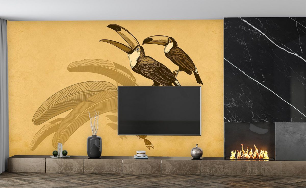 پوستر دیواری پرنده توکان W10024100 پشت تلویزیون