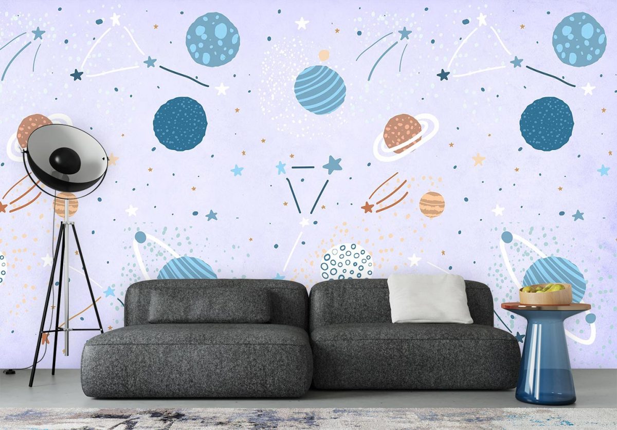 پوستر دیواری اتاق نوجوان پسرانه طرح سیاره W10024700