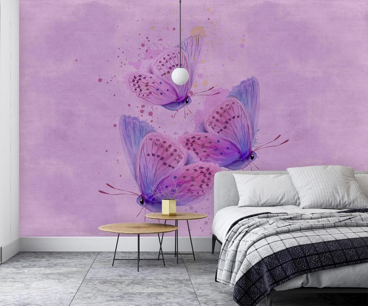پوستر دیواری طرح پروانه W10024800 اتاق خواب