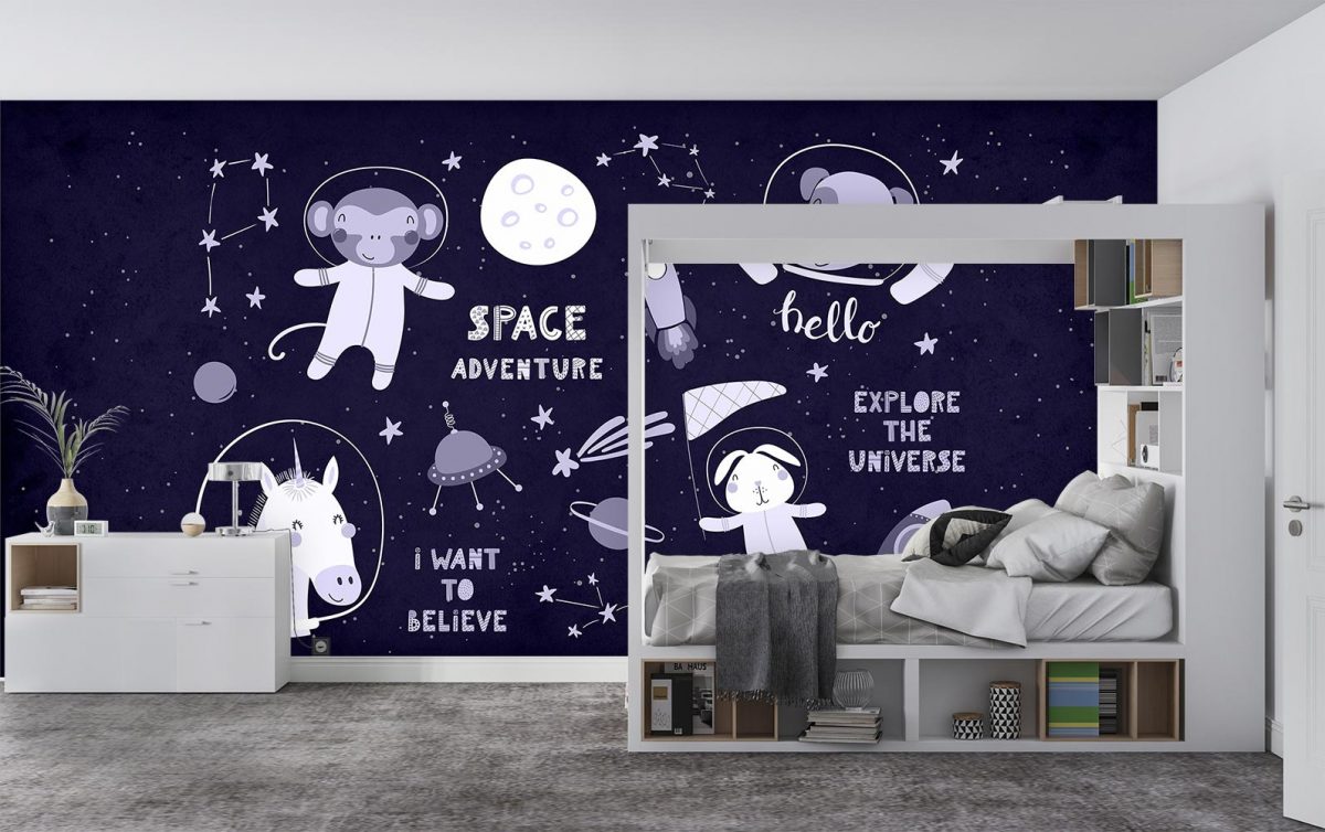 پوستر دیواری کودک طرح فضا W10025700