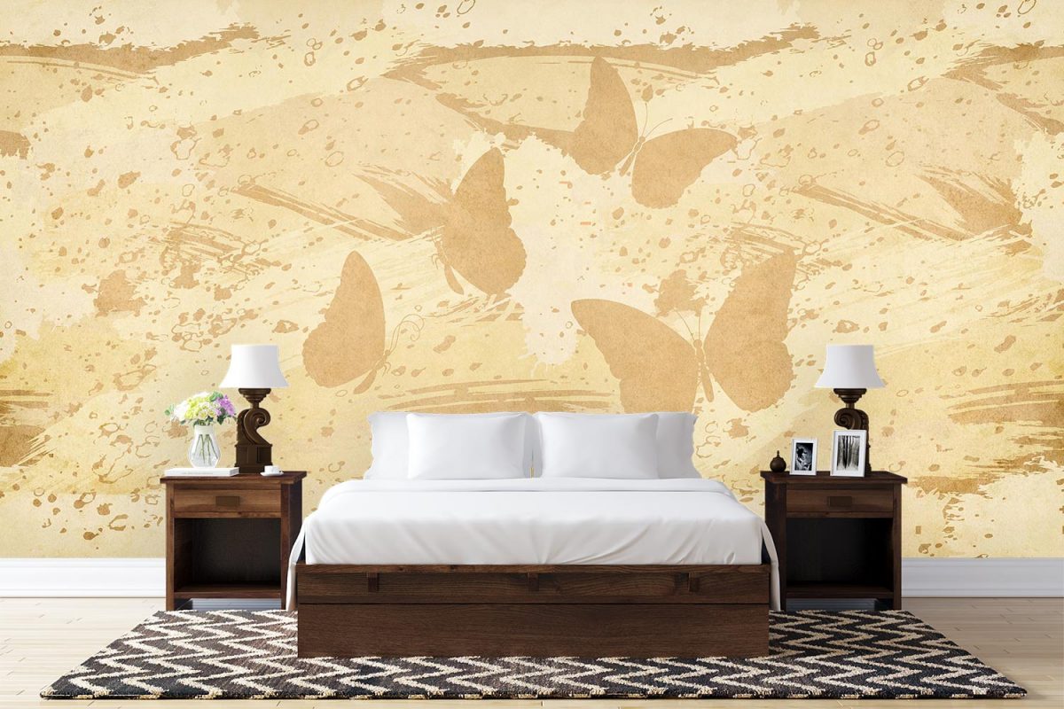 پوستر دیواری طرح پروانه W10026600 اتاق خواب