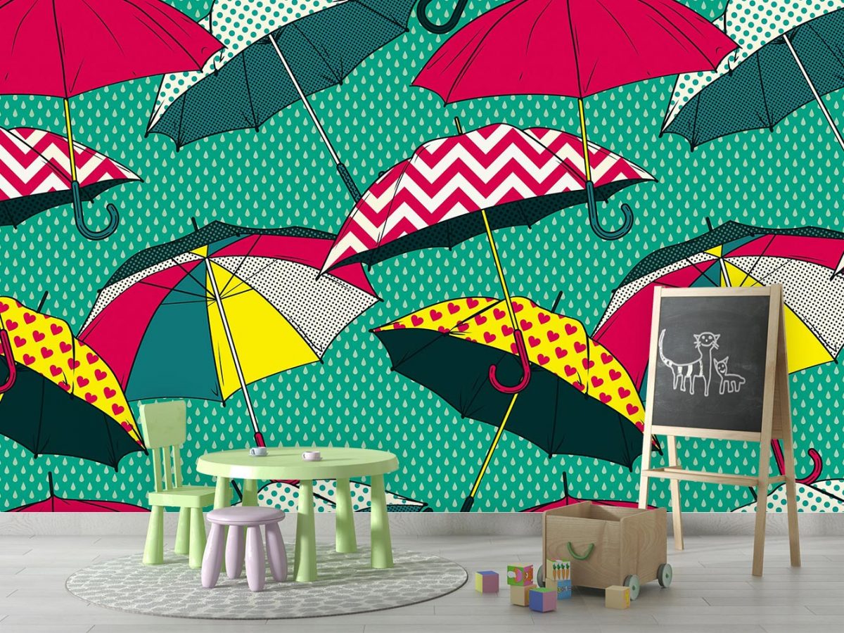 پوستر دیواری اتاق کودک طرح چتر W10027400