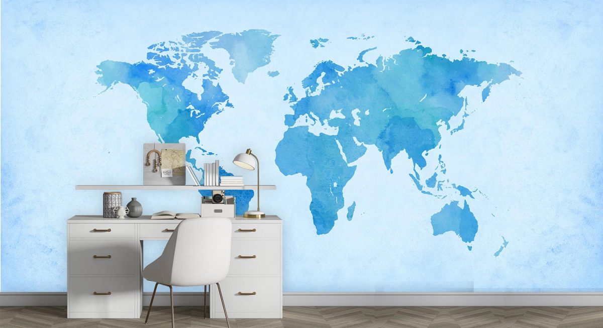 پوستر دیواری نقشه جهان W10029200