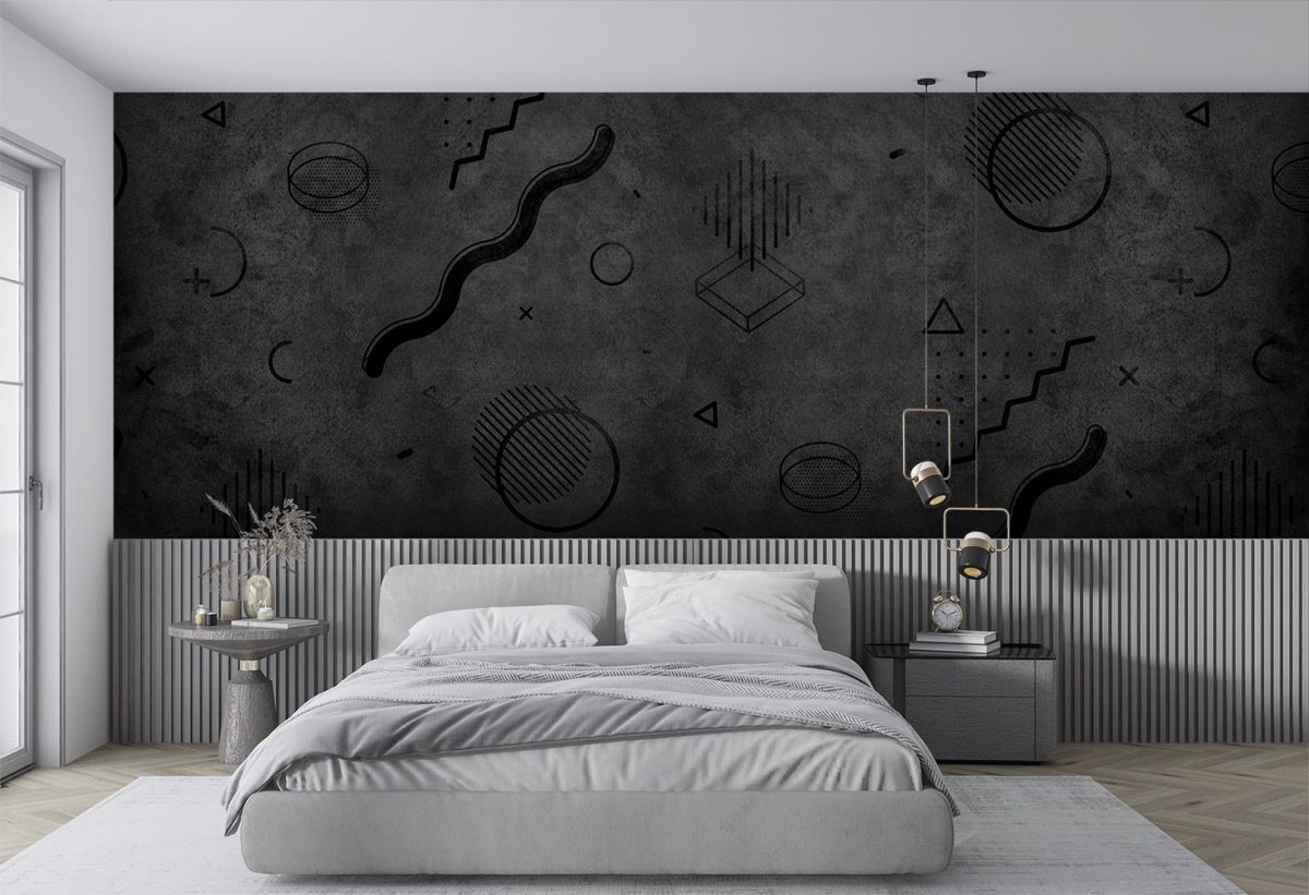 پوستر دیواری اشکال هندسی W10029400 اتاق خواب