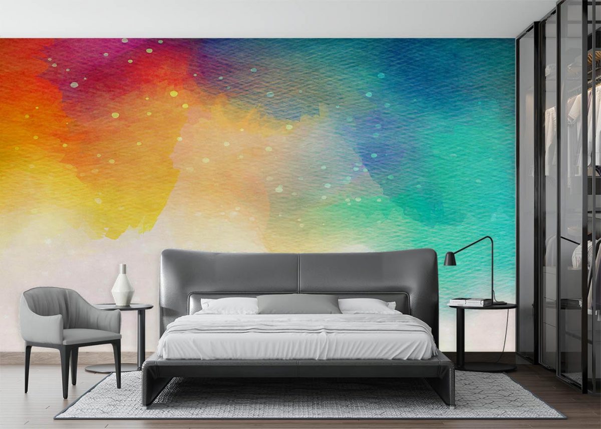 پوستر کاغذ دیواری ساده و رنگارنگ W10035300 اتاق خواب
