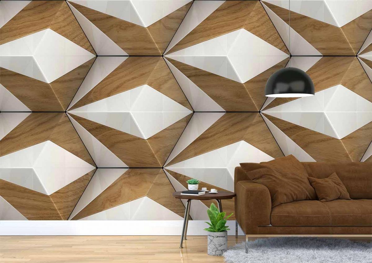 پوستر دیواری سه بعدی مدرن هندسی W10037400
