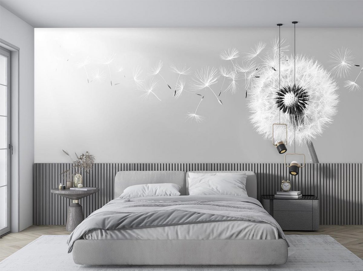 پوستر کاغذ دیواری قاصدک W10038800 مناسب اتاق خواب