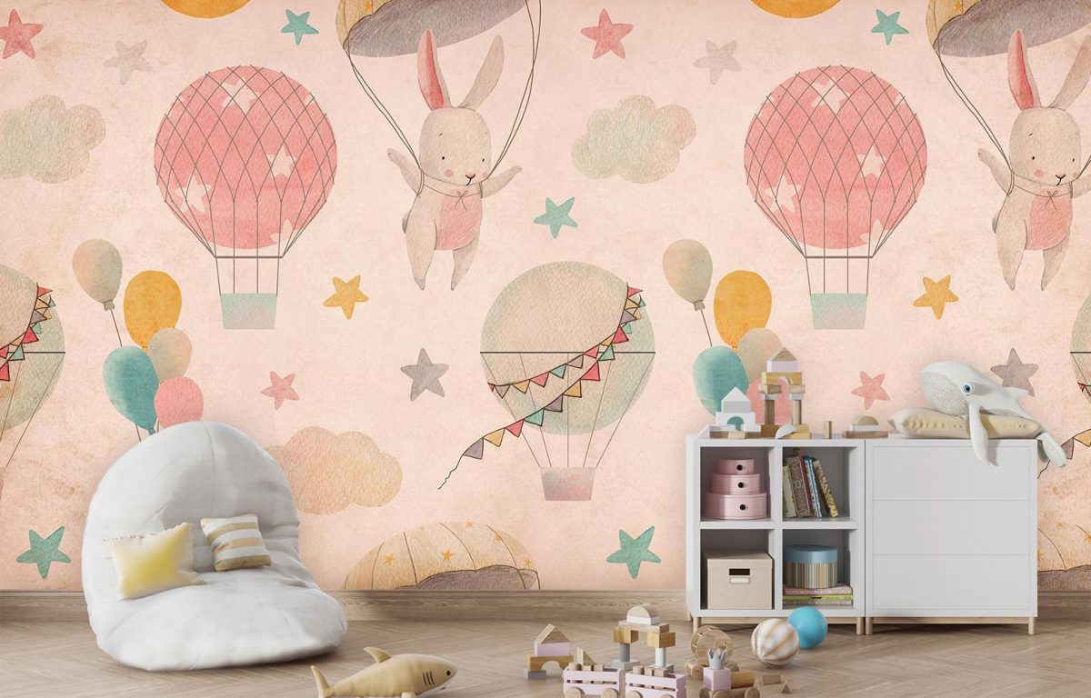 پوستر دیواری کودک بالن خرگوش W10039100