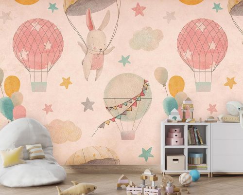 پوستر دیواری کودک بالن خرگوش W10039100