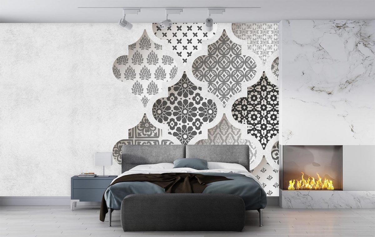 پوستر کاغذ دیواری طرح سنتی W10043710 اتاق خواب