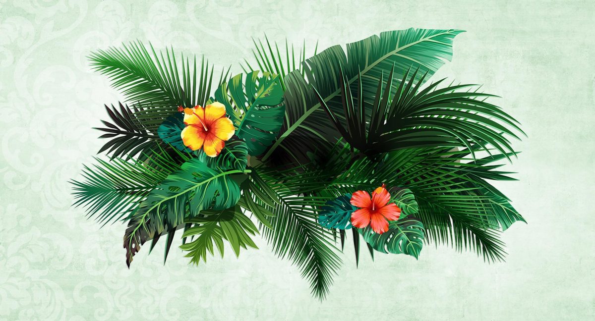 پوستر دیواری طرح برگ هاوایی W10045200