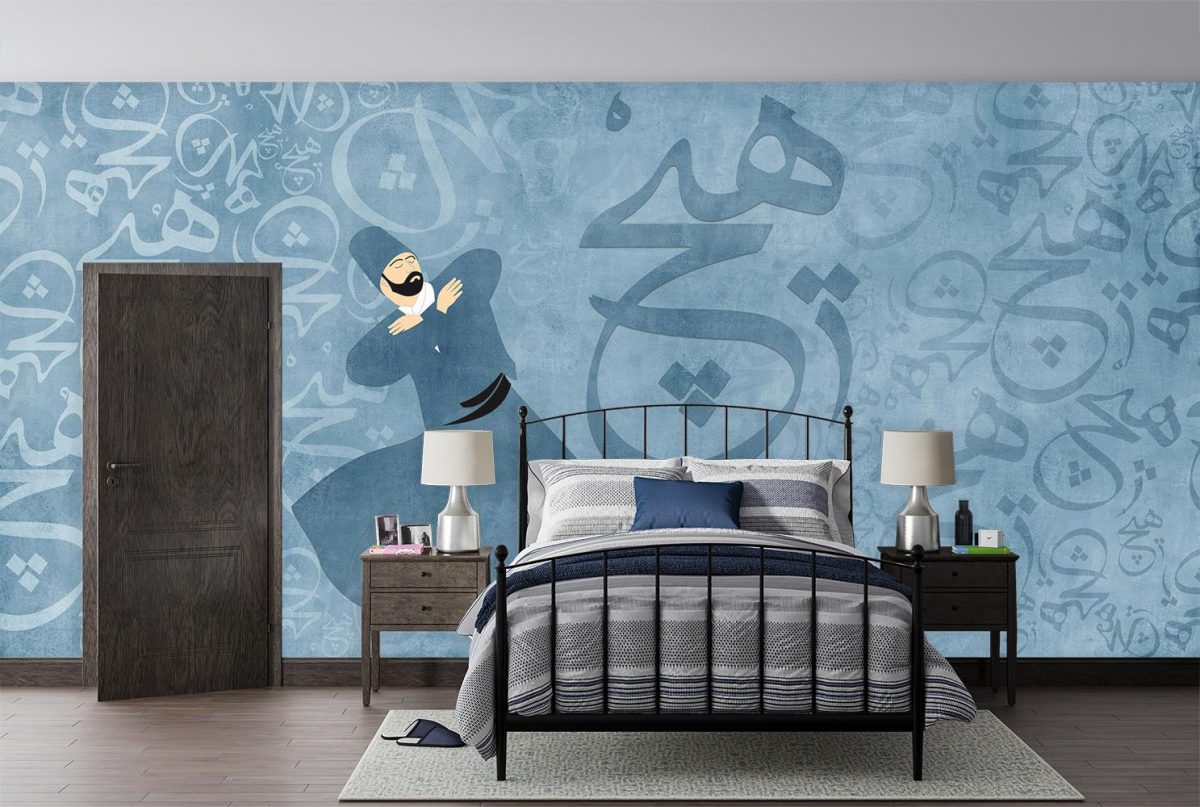 پوستر دیواری سنتی خوشنویسی هیچ W10050800 اتاق خواب