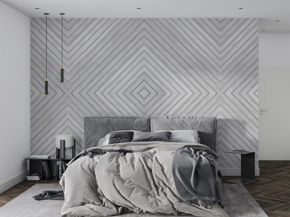 کاغذ دیواری اتاق خواب طرح چوب هندسی W10052010