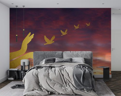 پوستر دیواری آسمان و پرنده W10055500