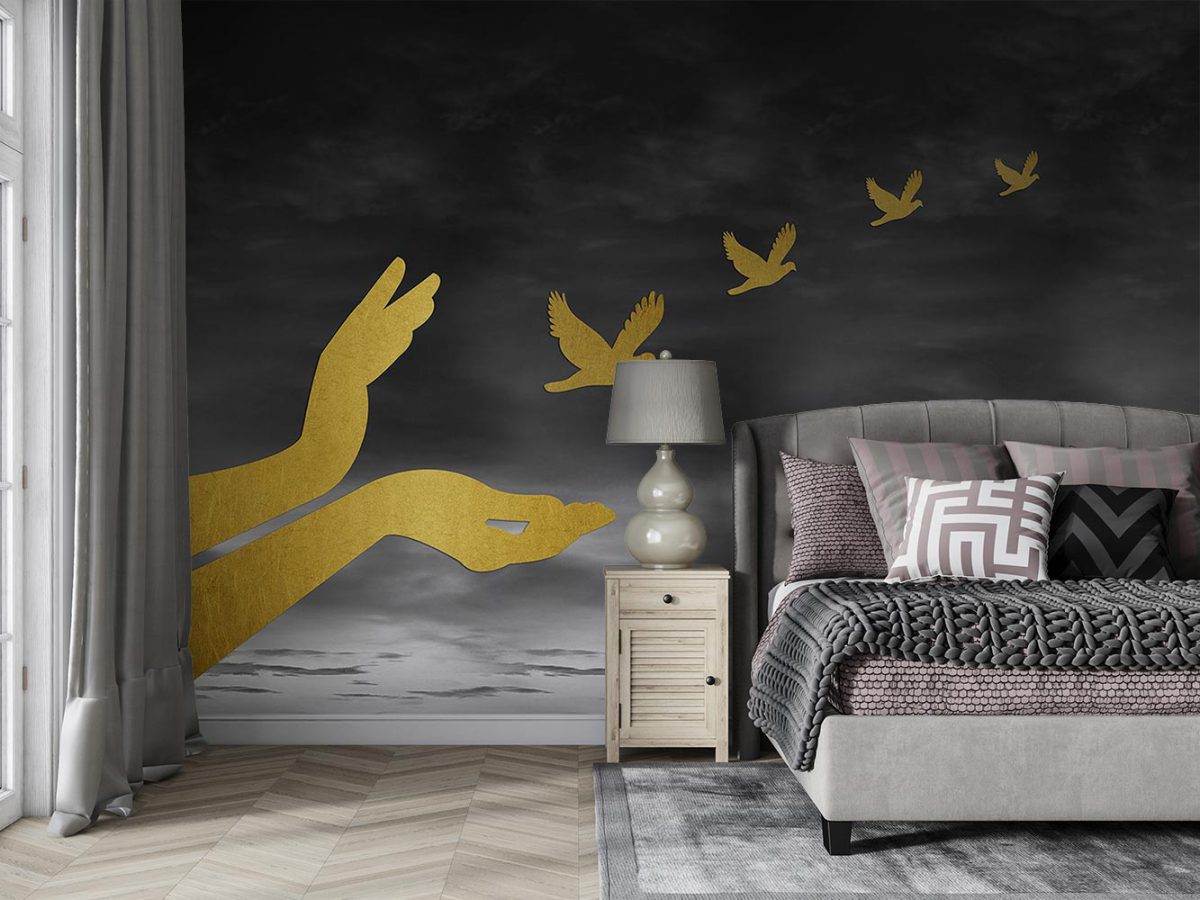 پوستر دیواری آسمان و پرنده W10055510 برای اتاق خواب