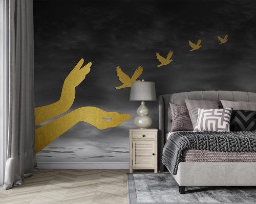 پوستر دیواری آسمان و پرنده W10055510
