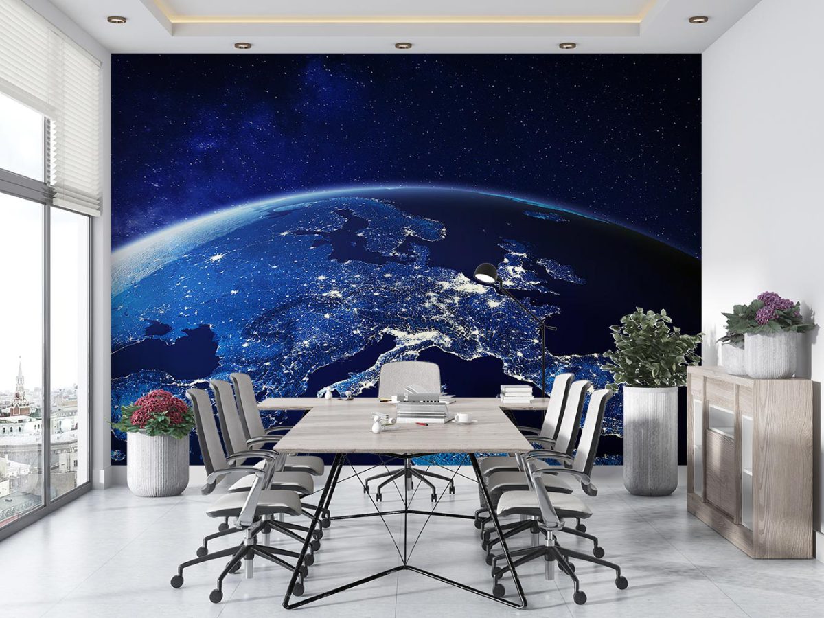پوستر دیواری فضا و کره زمین W10061200 اداری