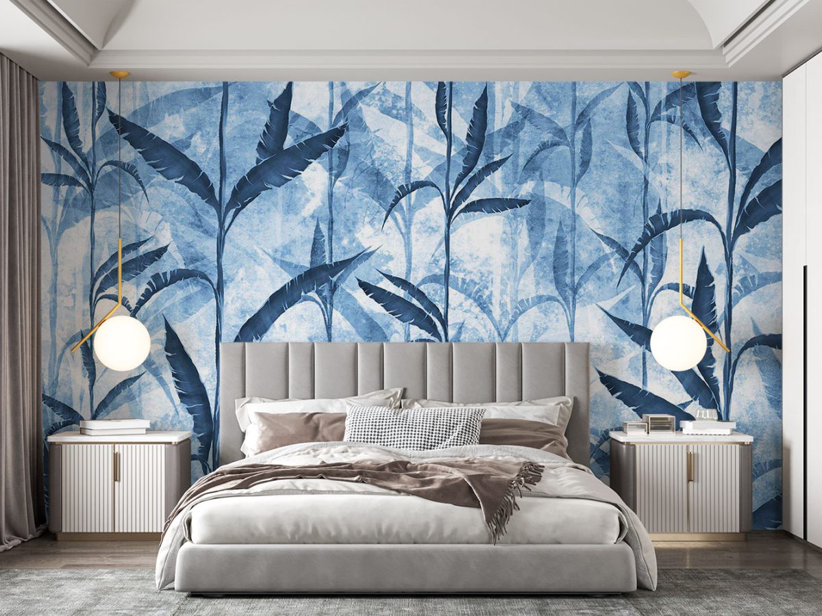 کاغذ دیواری طرح برگ W10063510 مناسب دیوار اتاق خواب