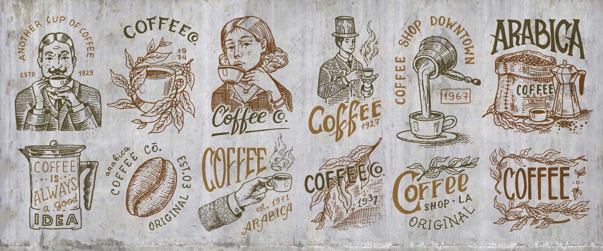 پوستر دیواری کافی شاپ طرح قهوه W10065100