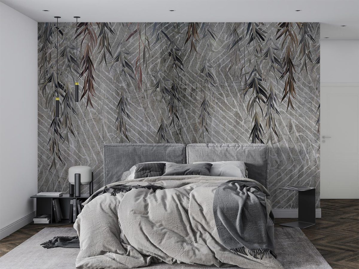 کاغذ دیواری طرح برگ درخت W12010210 برای اتاق خواب