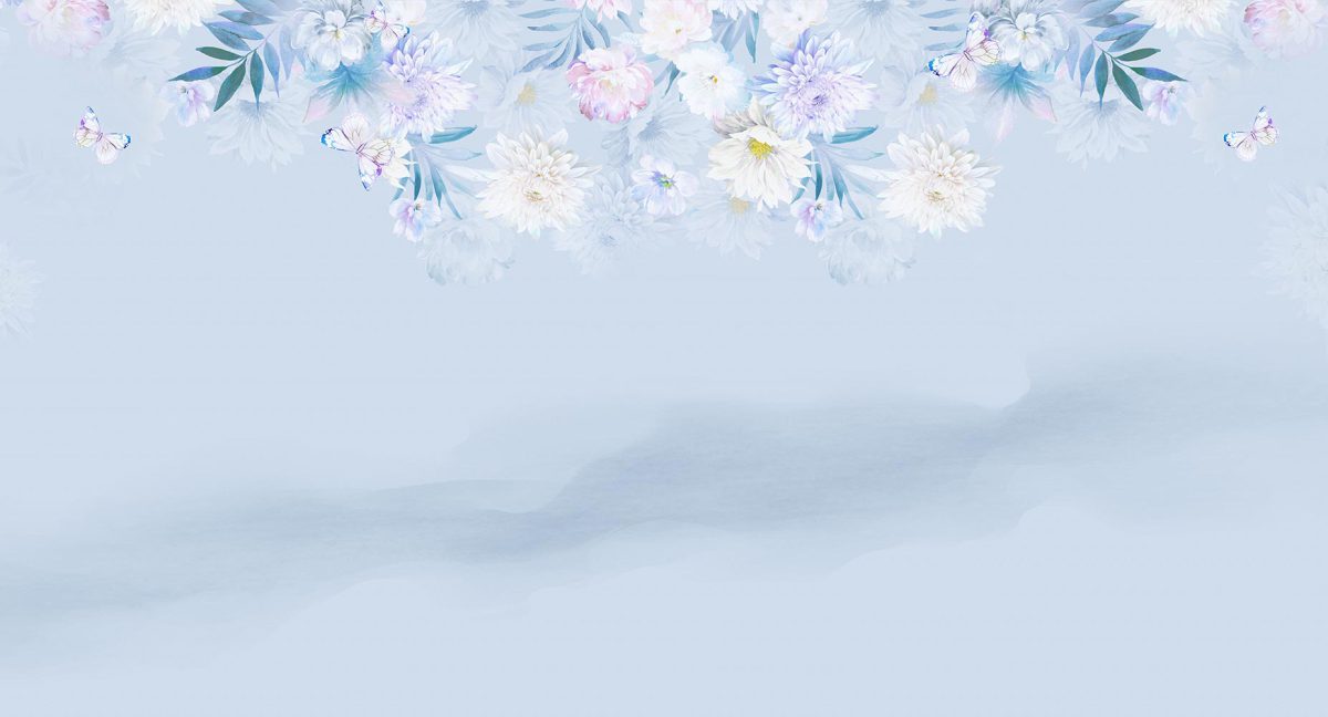 پوستر دیواری گل و پروانه W12010310