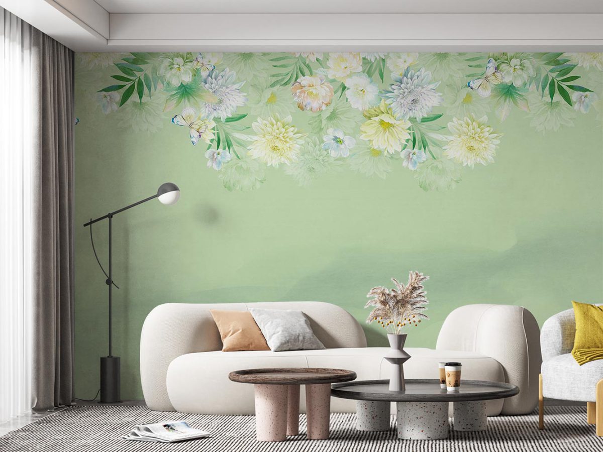 پوستر دیواری گل و پروانه W12010320 پذیرایی