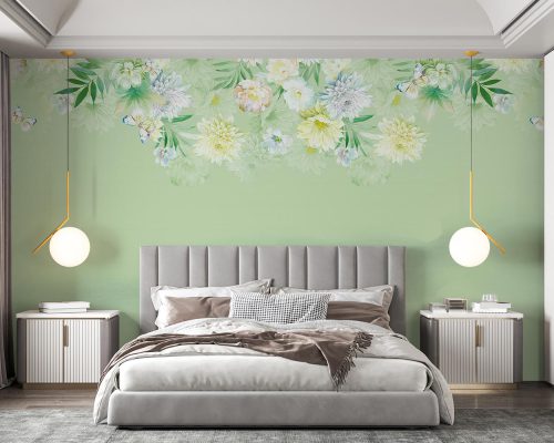 پوستر دیواری گل و پروانه W12010320