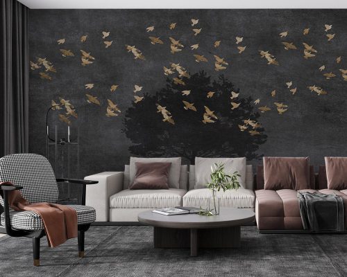 پوستر دیواری پرندگان طلایی W12011000