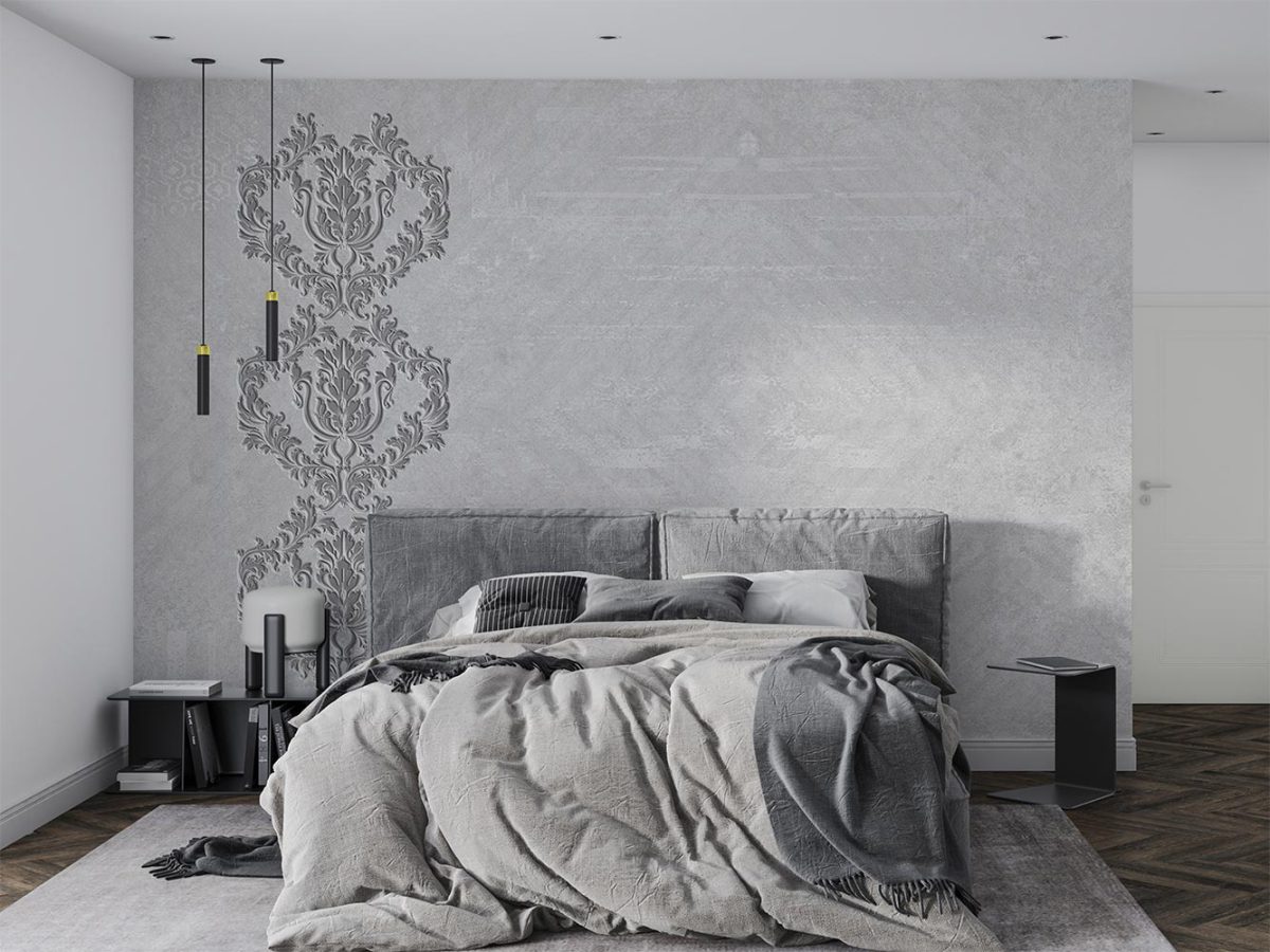 کاغذ دیواری طرح داماسک W12011120 برای اتاق خواب