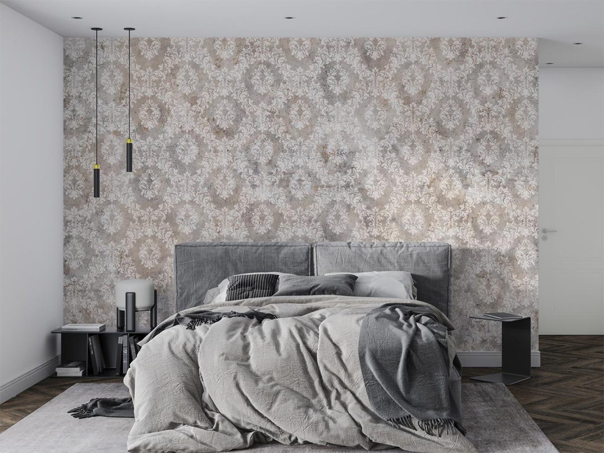 کاغذ دیواری طرح پتینه داماسک W12011610 اتاق خواب