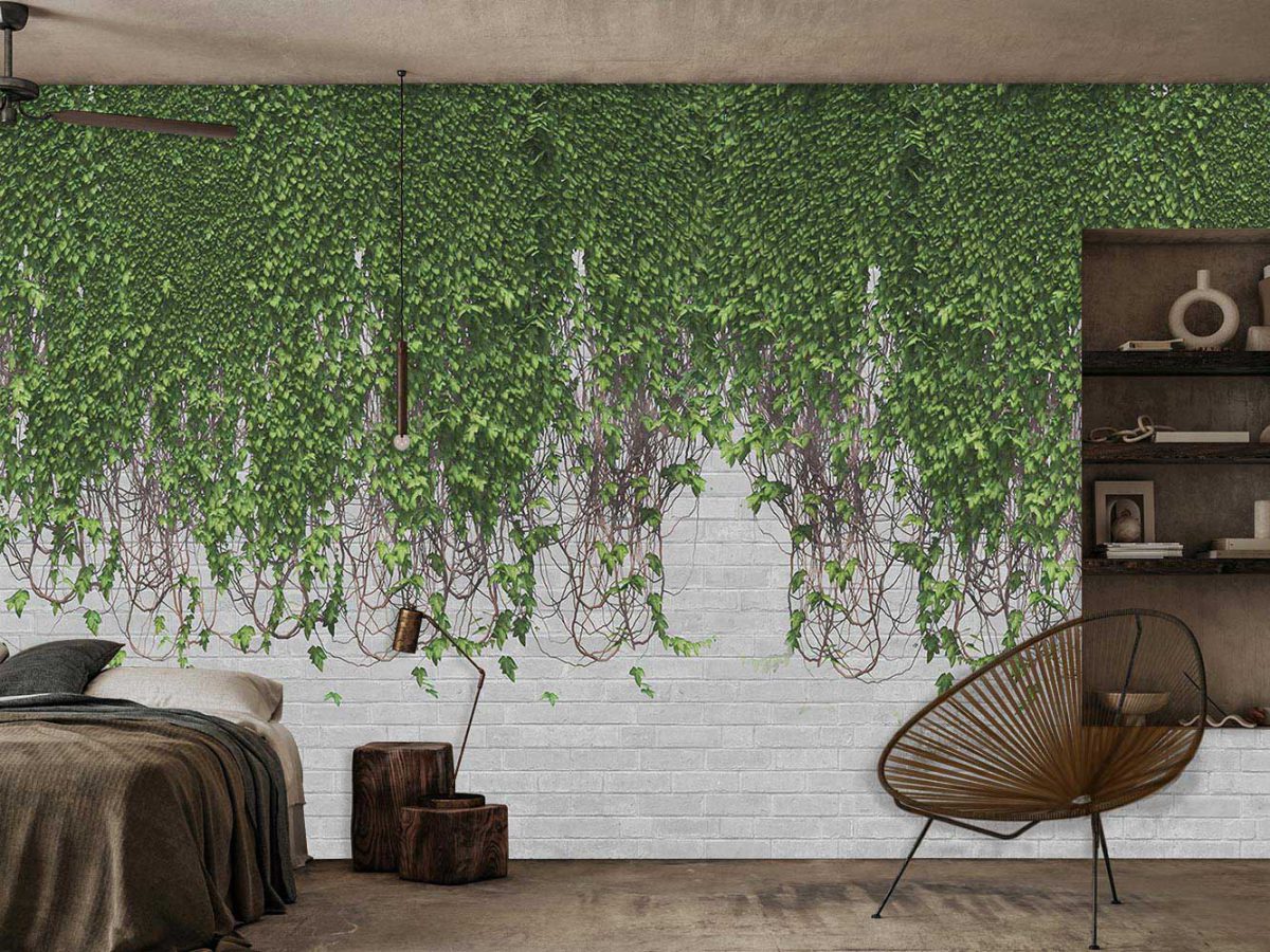 پوستر دیواری طرح طبیعت و برگ W12013210 پذیرایی