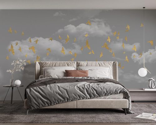پوستر دیواری آسمان و پرندگان W12013400