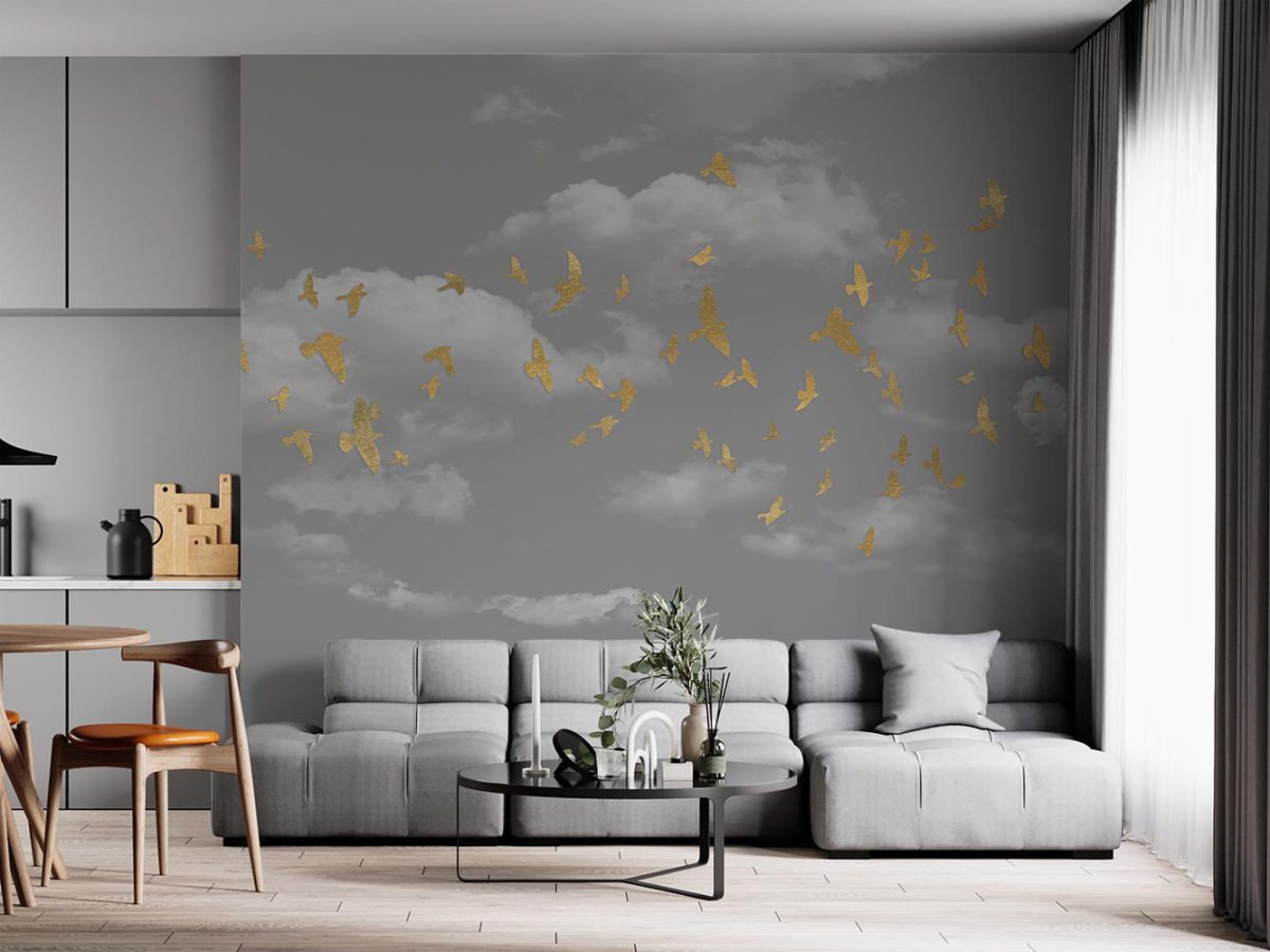 پوستر دیواری آسمان و پرندگان W12013400 پذیرایی