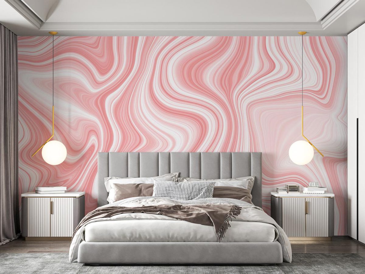 پوستر کاغذ دیواری مدرن هنری صورتی W12013930 مناسب اتاق خواب