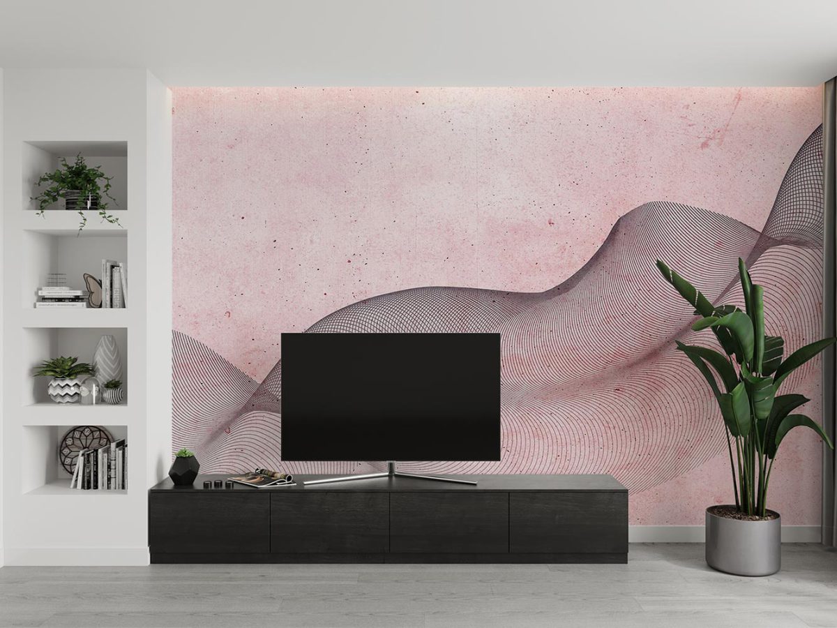 پوستر کاغذ دیواری طرح مدرن W12015110 پشت تلویزیون
