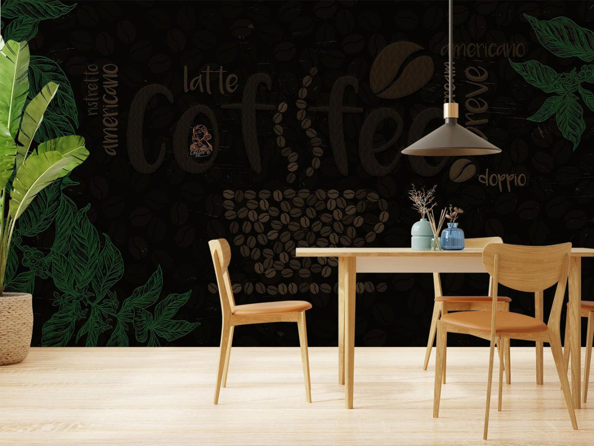 پوستر دیواری کافی شاپ طرح قهوه W12016700