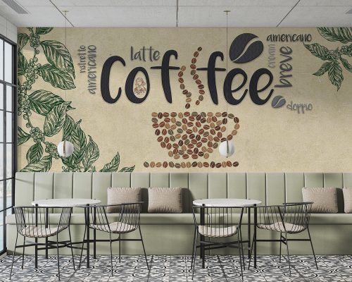 پوستر دیواری کافی شاپ طرح قهوه W12016710
