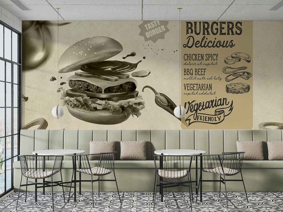 پوستر دیواری طرح همبرگر W12018410