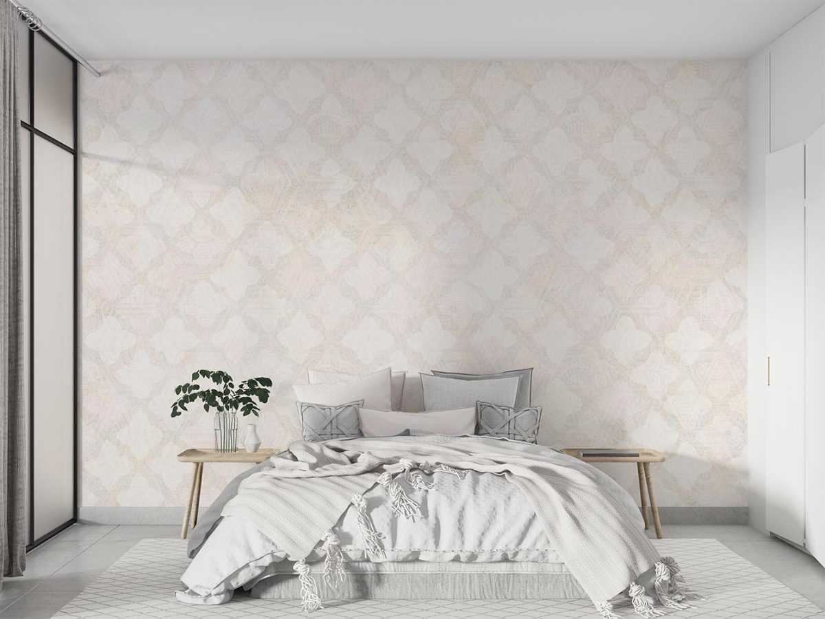 کاغذ دیواری ساده هندسی W12019600 دکور اتاق خواب