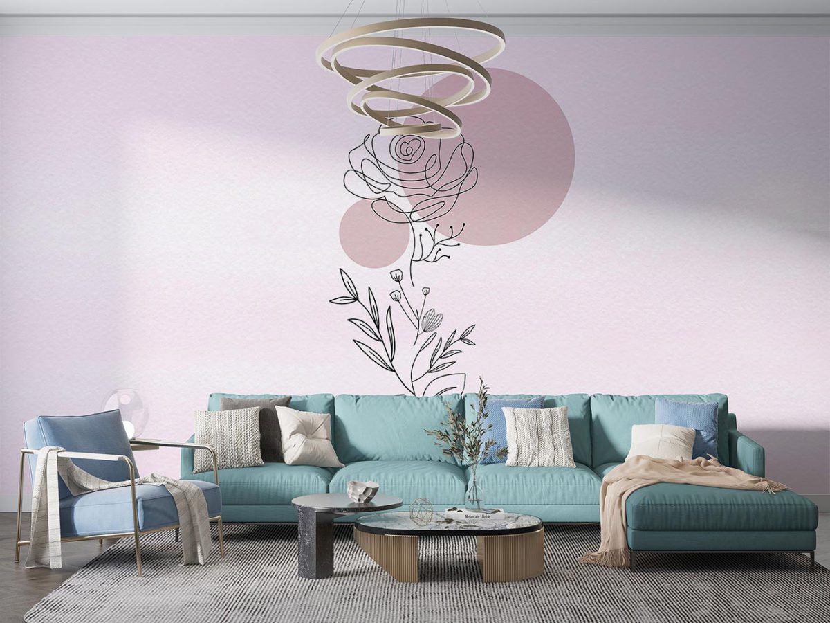 پوستر دیواری گل رز مینیمال W12020700 پذیرایی