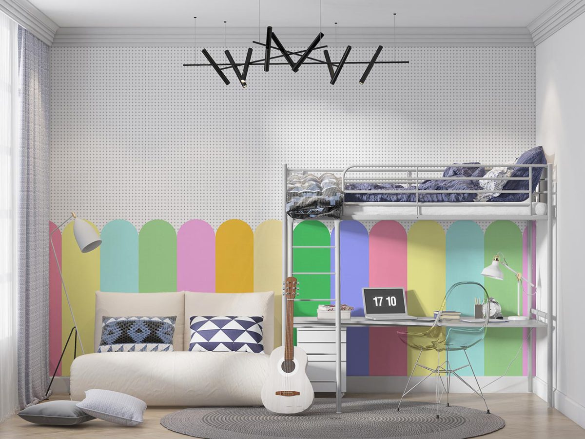 پوستر دیواری طرح رنگی رنگی W12021100 اتاق نوجوان پسرانه