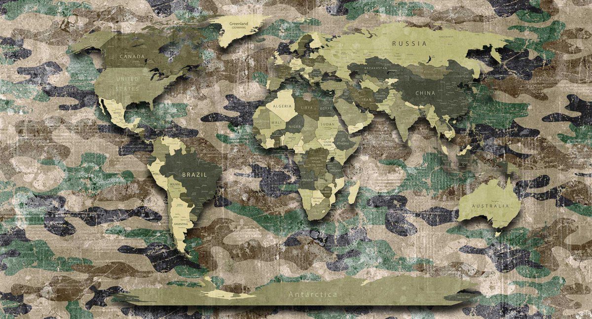 پوستر دیواری نقشه جهان ارتشی w11010400